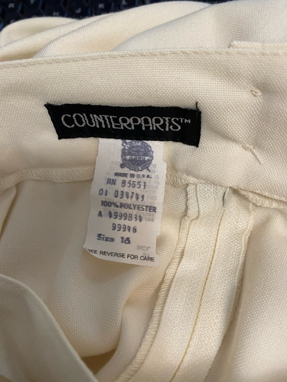 Counterparts Cream Midi Skirt with Belted Waist Sz16 - Picture 2 of 6